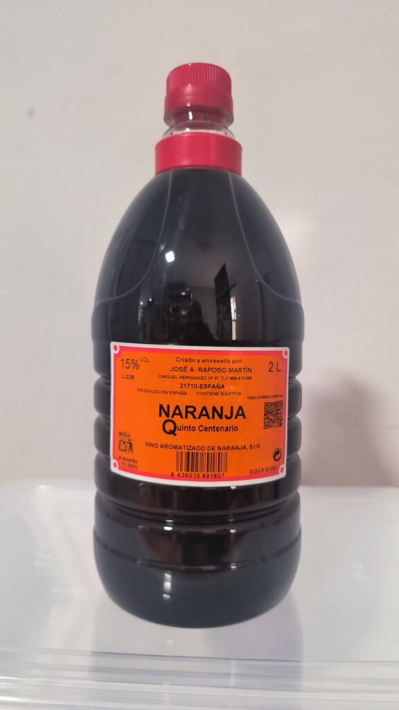 Vino de Naranja Condado de Huelva Bodegas Raposo 2 litros